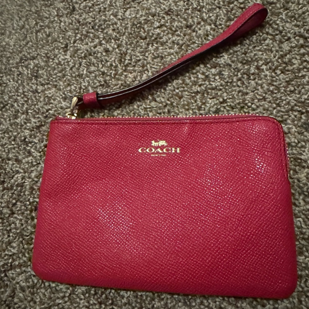 Coach Pink Wristlet Clutch